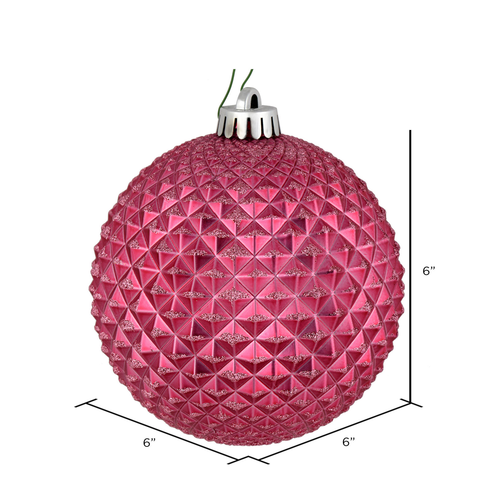 6" Bauble, Mauve