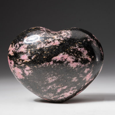 Polished Imperial Rhodonite Heart From Madagascar (400 Grams)