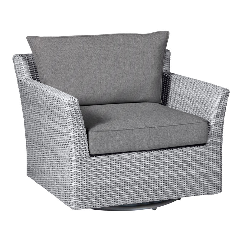 Fauteuil oscillant pivotant Club Woven N-Dura, Huître, Welt, Verona brume