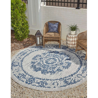 Tapis d'extérieur Nile de couleur turquoise