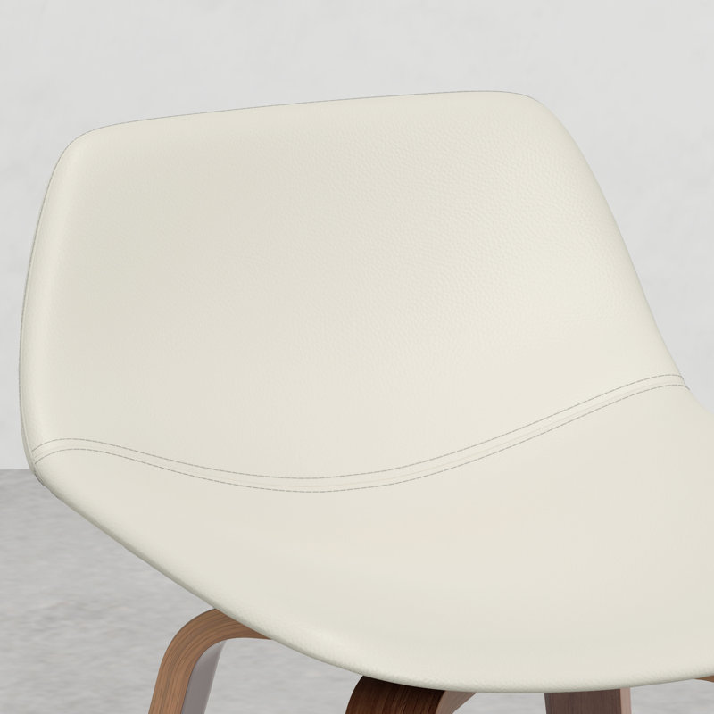 Tabouret de comptoir / de bar 2 - Tabouret de style Mid-Century (2) avec repose-pieds et placage brun