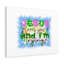 Jesus Loves You Blue Square - Wrapped Canvas Print-261697731