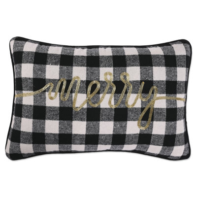 Appliqued Cotton Throw Pillow