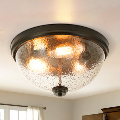 SeedLume 3 - Light Black Metal Flush Mount Ceiling Light 