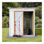 Metal Garden Sheds 5Ftx4ft Outdoor Storage Sheds White+Yellow