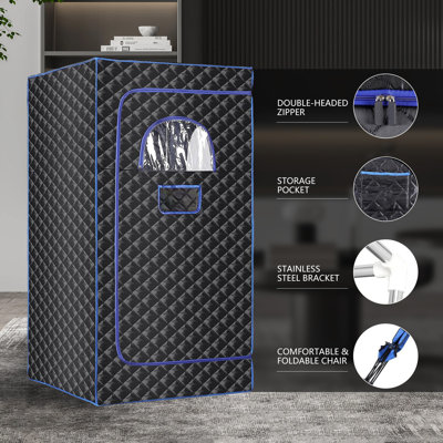 Sauna à vapeur portatif traditionnel avec télécommande Xersbav