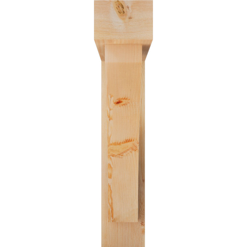 Thorton Block Bracket with Offset Brace, 30 x 30, 6"W Douglas Fir (Rough Sawn)