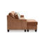 Canapé-lit modulaire Emilia, 88 po, 2 coussins, polyester brun argile-111119589