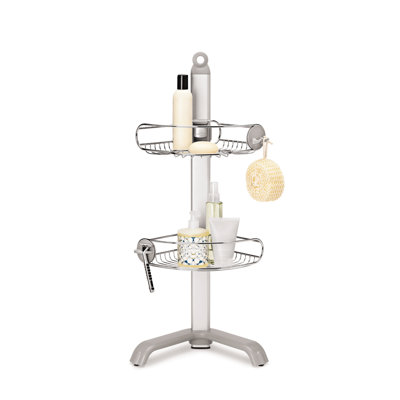 Simplehuman Corner Shower Caddy, Stainless Steel and Anodized Aluminum