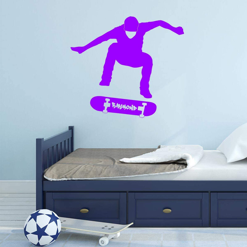 Text & Numbers Wall Decal, Purple, 18" H x 19.5" W