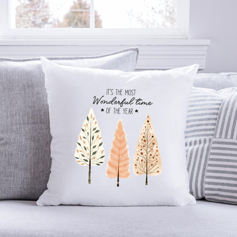 05_Hygge_Christmas_tree Reversible Throw Pillow, 16" x 16"