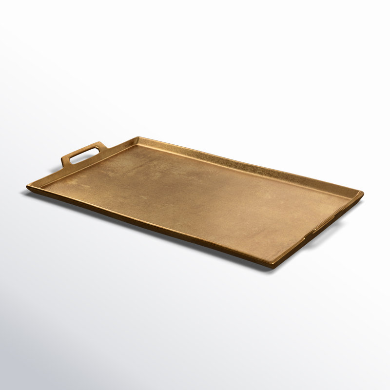 Aluminum Tray, 0.5" H x 25" W x 15" D, Brass
