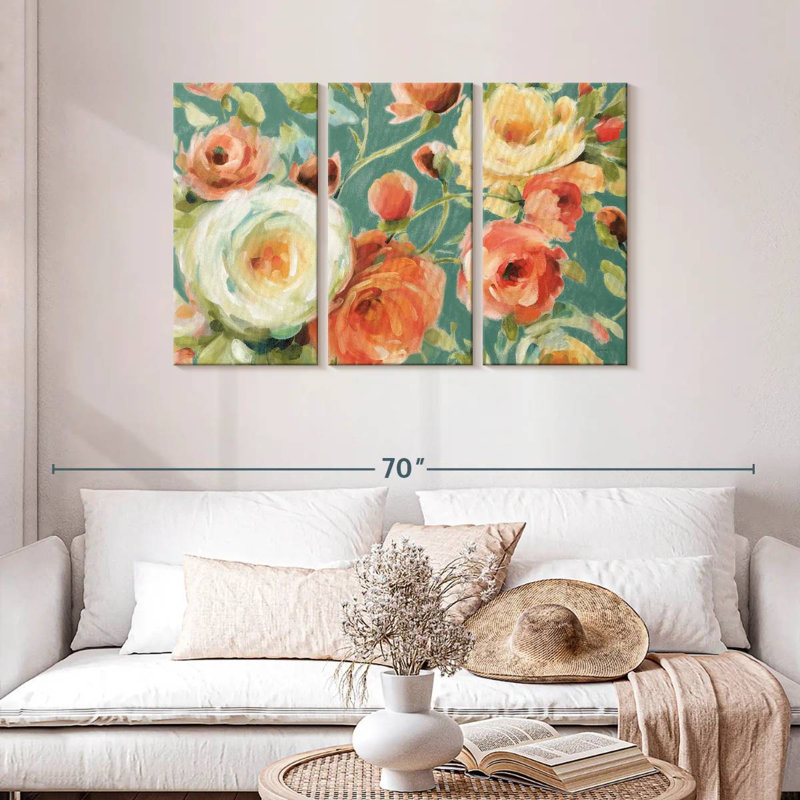 Harnek florabundance sarcelle d'automne, H 28 po x l 45 po