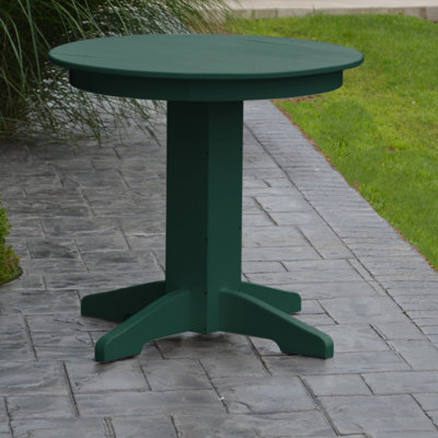 Bork Round Outdoor Dining Table With Umbrella Hole , 33'' in. W 33'' in. D