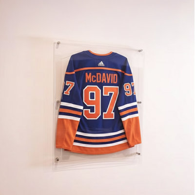 Cadre d'affichage en jersey de sport OnDisplay - Design 3D mural avec protection UV - Étui de rangement pour souvenirs - Baseball / hockey / basketball / football / soccer