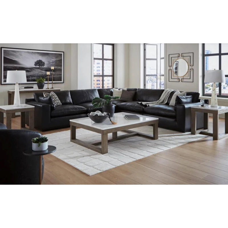 Ammalu Genuine Leather Sectional 