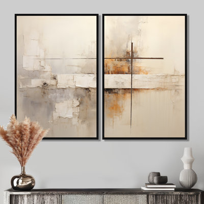 «Beige Christianity Cross» par Jessus I, art mural Christianisme spirituel