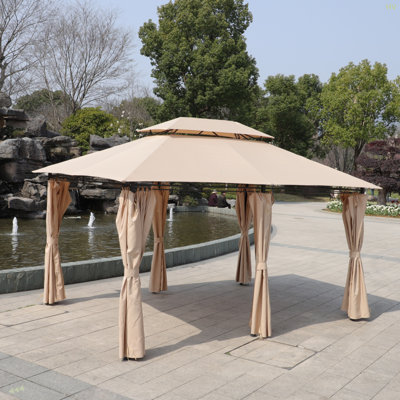 Outdoor Pop-Up Gazebo, Ventilated Roof For Patio, Garden, Backyard & Deck