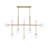 7-Light Modern Linear Clear Glass Chandelier