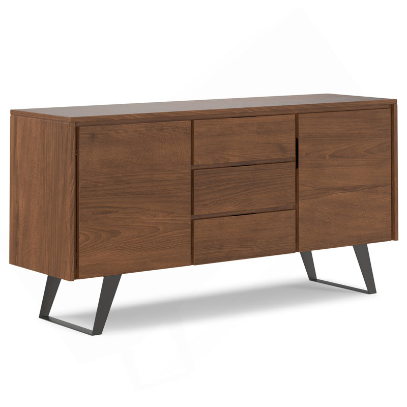 Buffet Lowry - Placage en noyer, Noyer