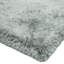 Plush Deep Pile Shaggy Silver Rug-25470056