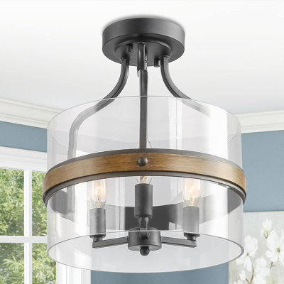 Jonesboro Glass Semi Flush Mount