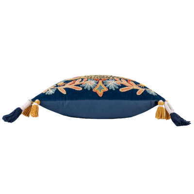 Brayshun Regalle Floral Navy Square Throw Cushion