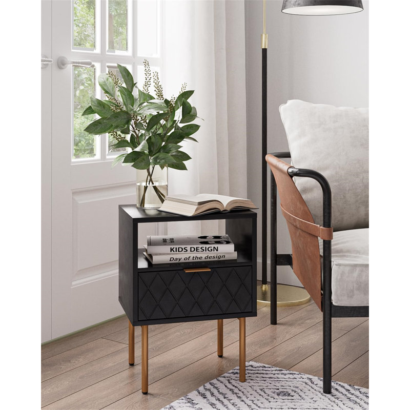 Aizik 39.878cm W Bedside Table