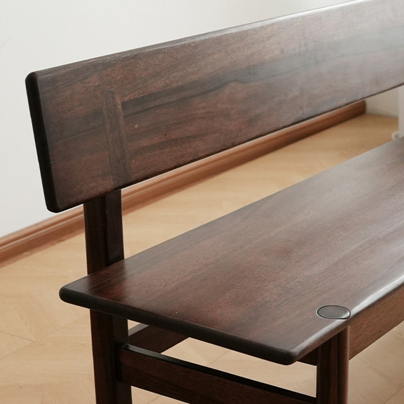 Banc en bois massif Wabi-Sabi, Noyer