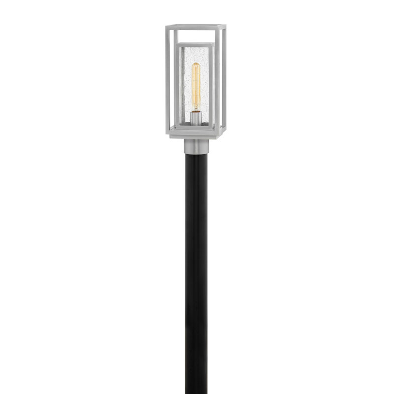 Tête de lanterne câblée 1 lumière H 17 po, Nickel satiné