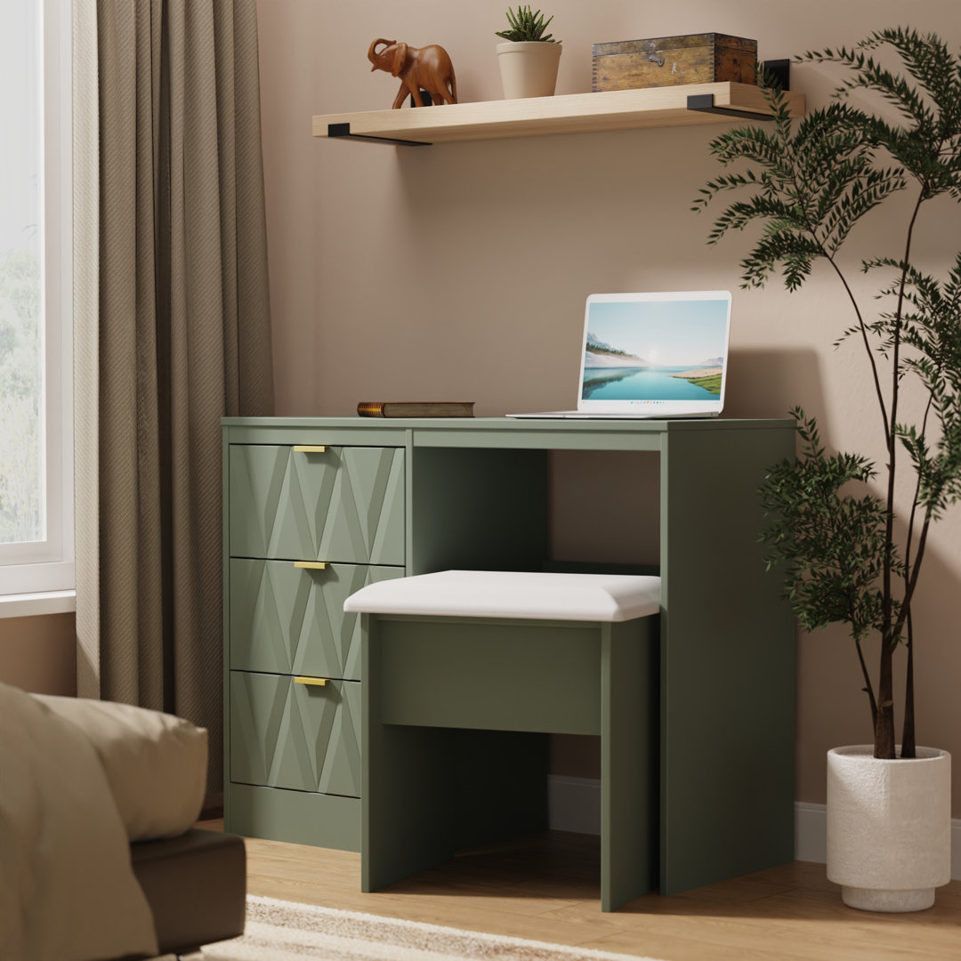 Las Vegas 3 Drawer Vanity in Graphite (Ready Assembled)