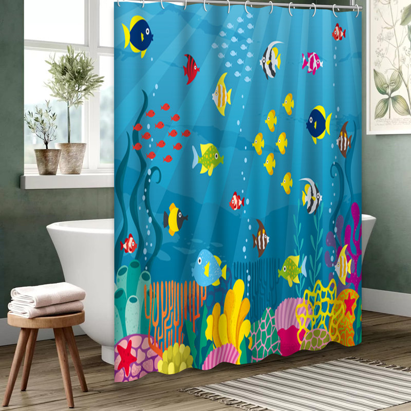Rideau de douche avec 12 crochets, L 72 po x l 78 po