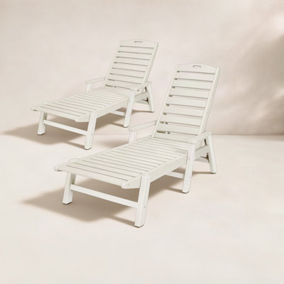 POLYWOOD® Nautical 27" Patio Chaise Lounge
