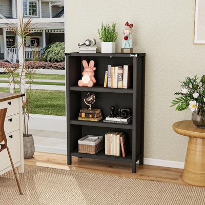 43" Tall 3-Tier Floor Bookcase With Adjustable Shelves