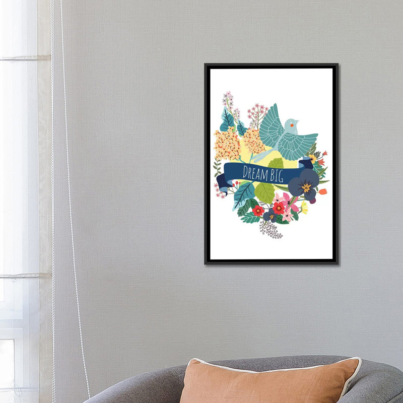 Art sur toile big’rêve, H 26 po x l 18 po x P 1,5 po, Toile avec cadre noir, Pas de tapis