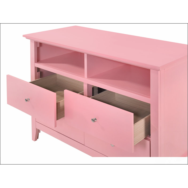 Commode multimédia Hammond G5404-TV, support stable, conception multifonctionnelle, Rose
