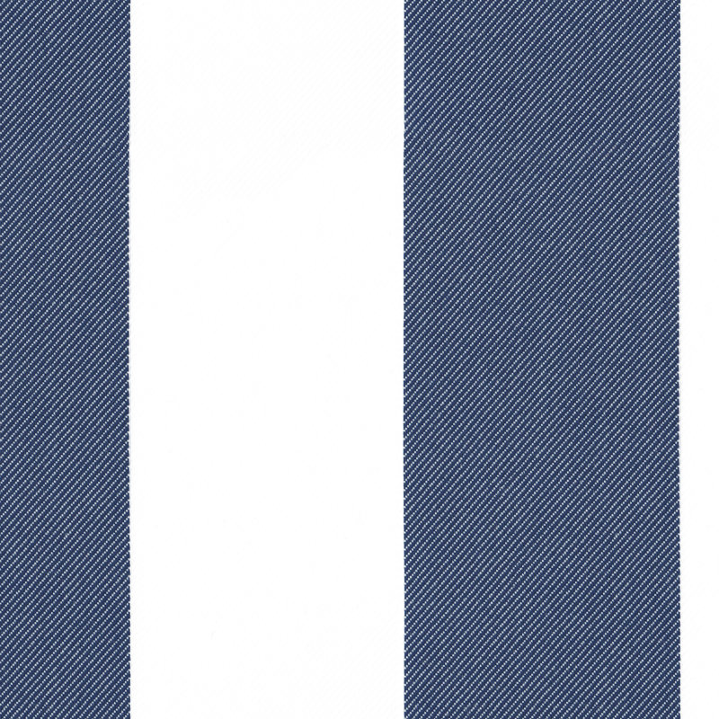 Outdoor Rounded Dining Seat Cushion, Blue Awning Stripe