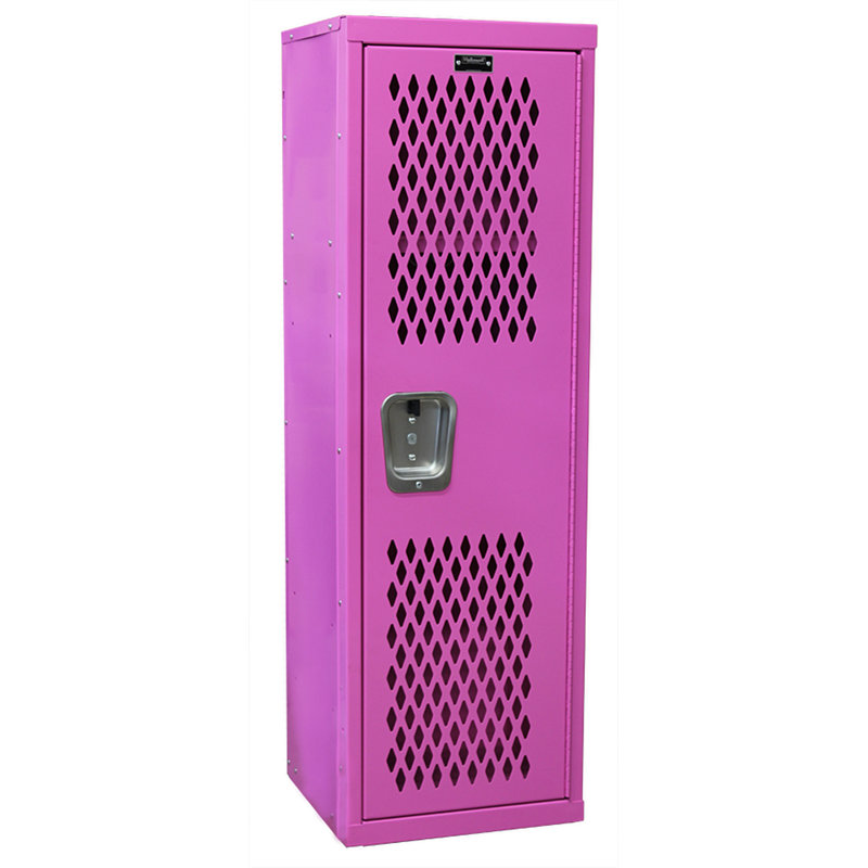 Casier pour enfants avec porte perforée, Rose