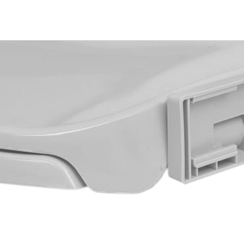 Rohando Soft-Close Elongated Standard Toilet Seat, Light Grey