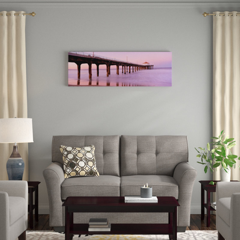 « manhattan beach pilier, manhattan beach, california », reproduction de photo sur toile, H 16 po x l 48 po x P 1,5 po