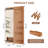 Wall Mounted Full Length Mirror with Sliding Storage and Hooks Solid Wood Frame