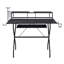 Bureau d'ordinateur noir avec plateau pour clavier