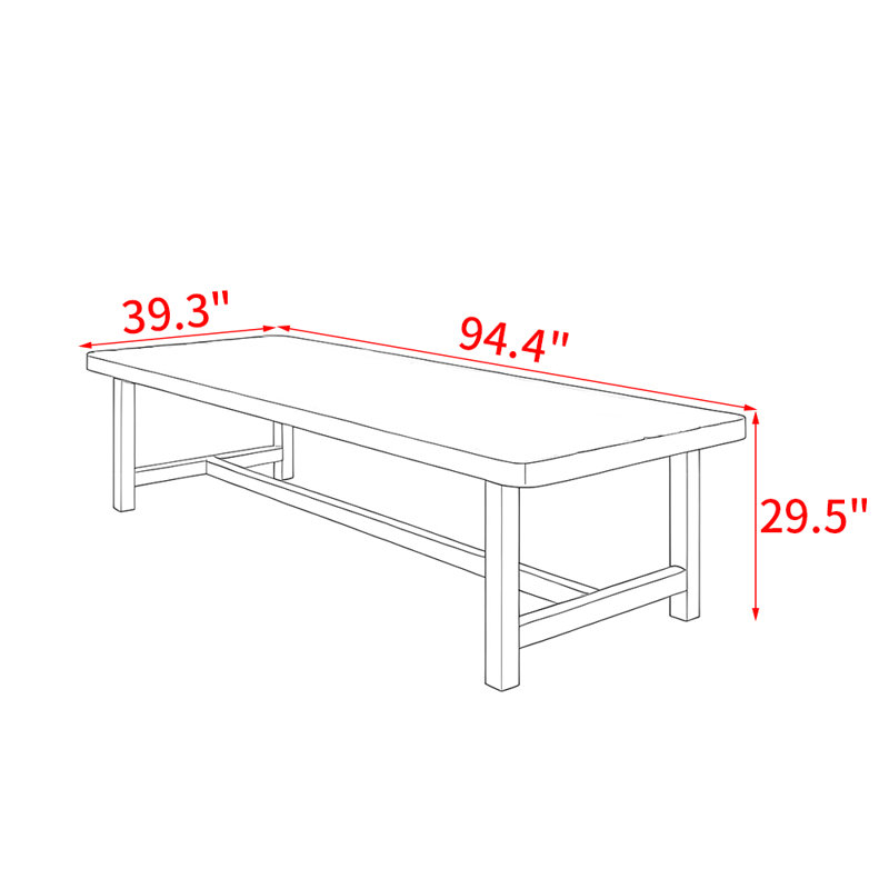 Élysée, H 29,50 po x L 94,40 po x l 39,30 po