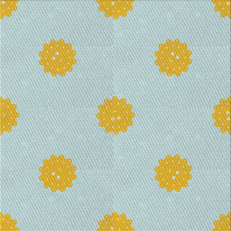 Tapis décoratif bleu chevalet, Carré 6 pi