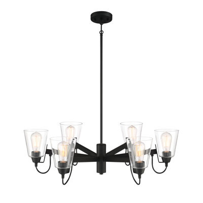 Minka Lavery Beckonridge Coal With Clear Chandelier