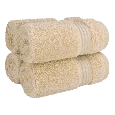 Ensemble de débarbouillettes 100% coton turque, 4 pièces de chiffon doux et absorbant