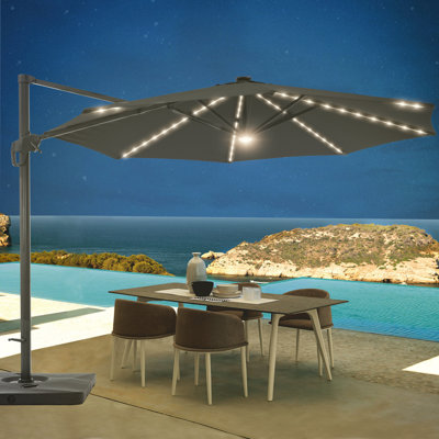 Lighted Sunbrella Patio Umbrellas You'll Love | Wayfair