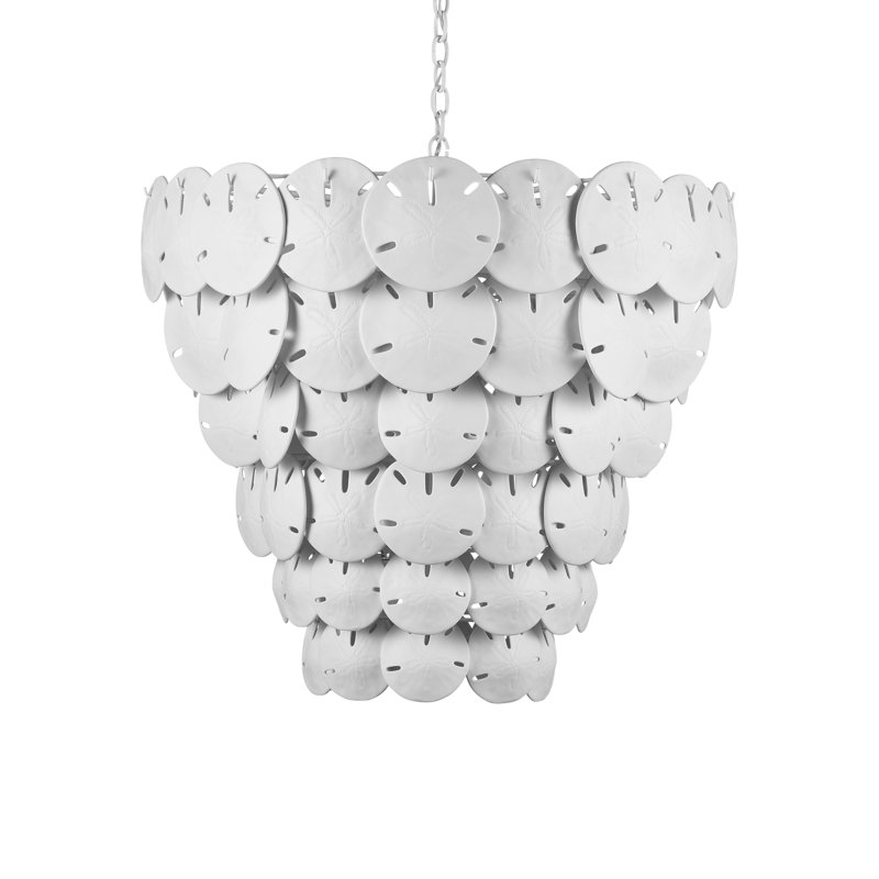 Tulum 8 - Light Wrought Iron Chandelier by Marjorie Skouras