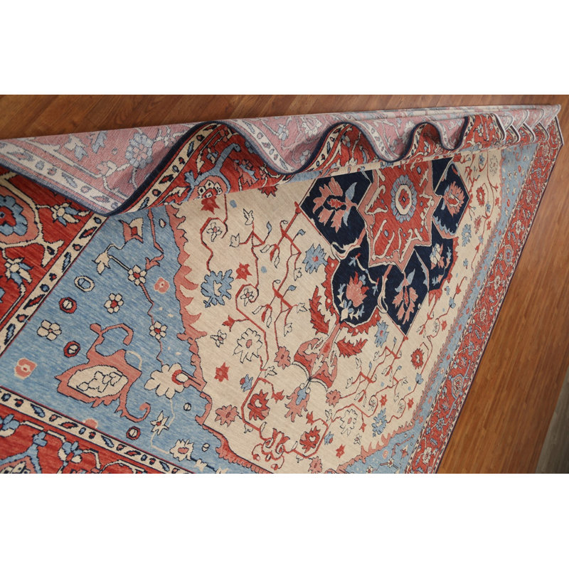 One-of-a-Kind 9'9" X 13' New Age Wool Area Rug in