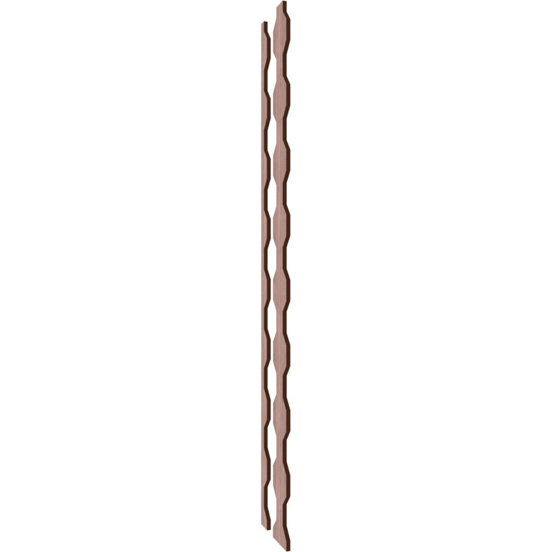 Walnut Adjustable Decorative Wood Slat Wall Panel Kit, 47" Height